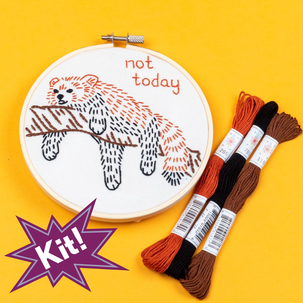 Red Panda 5" Embroidery Kit - Little Wish Toys